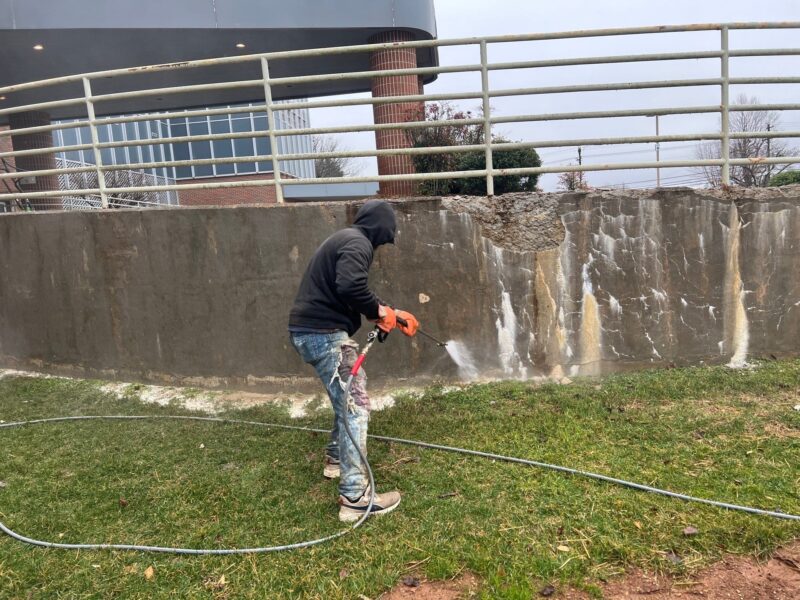 pressure wash concrete