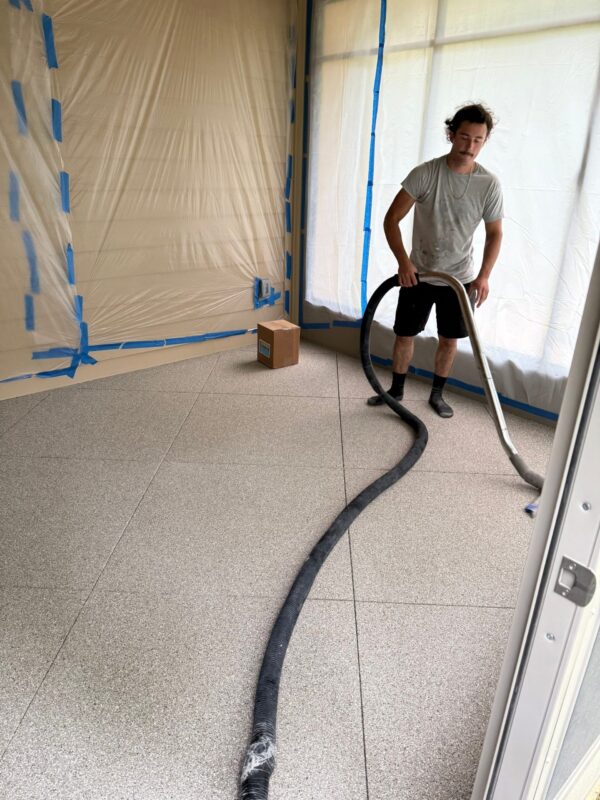 epoxy floor clean up